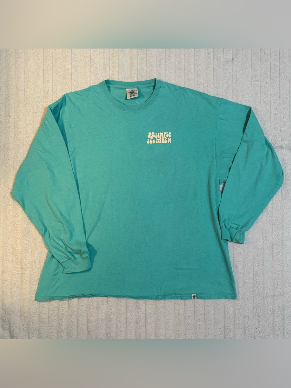 Simply Southern Long Sleeve Tee XL Flower Logo Preppy Coastal